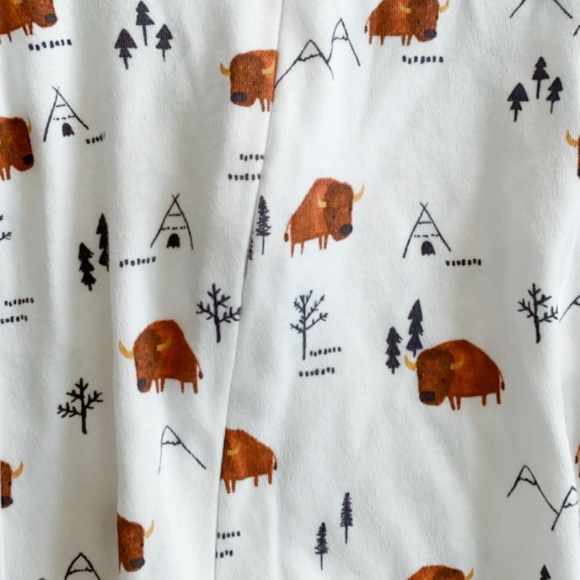 Set of 2 Mac & Moon 9 mo Onesie set Buffalo & football prints - Picture 2 of 6